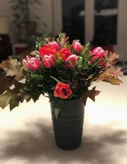 Installer prepping florals